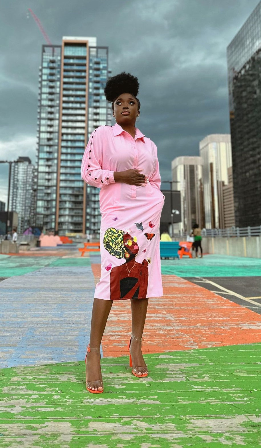 African Art Shirt Dress 2.0