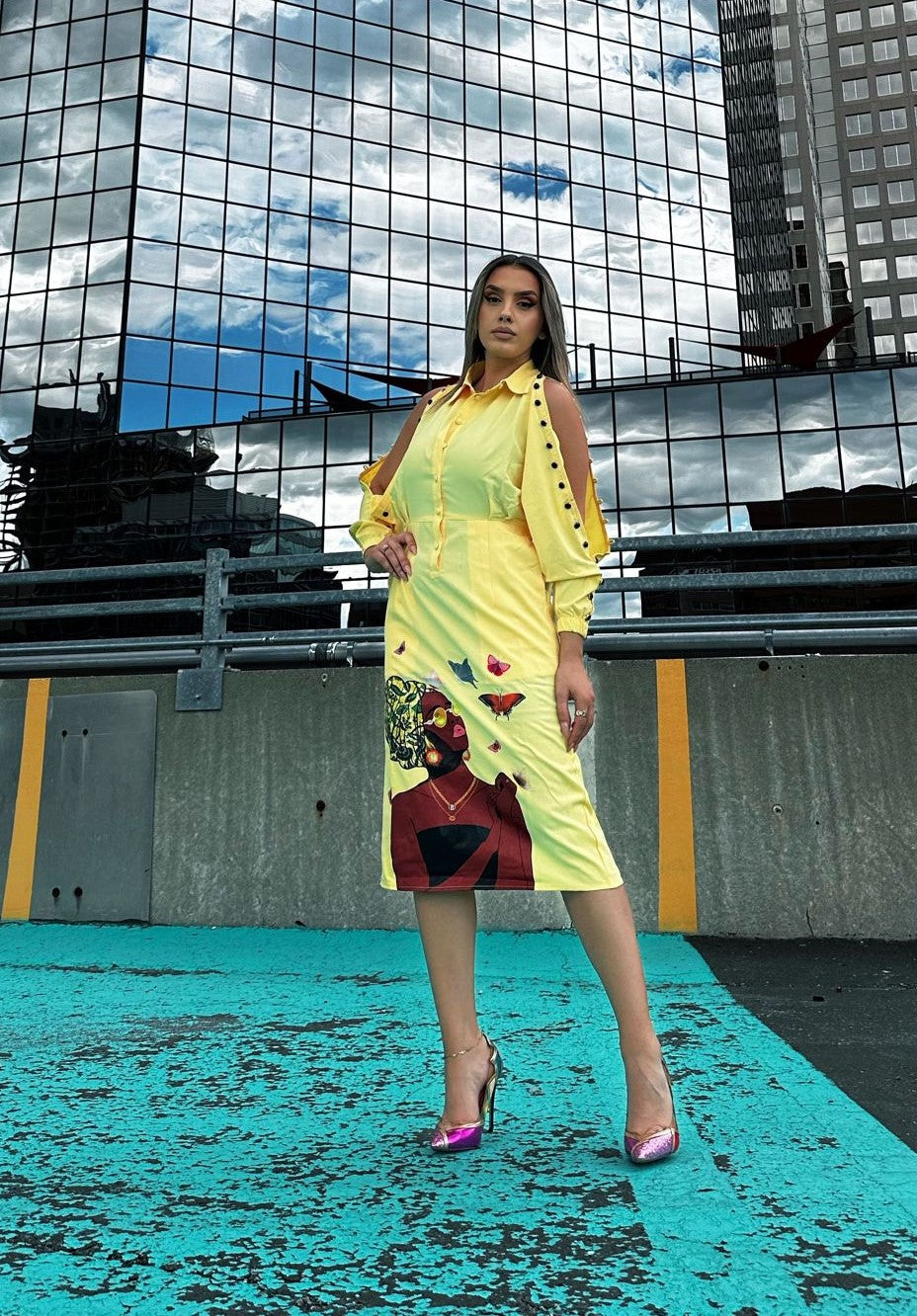 African Art Shirt Dress 2.0