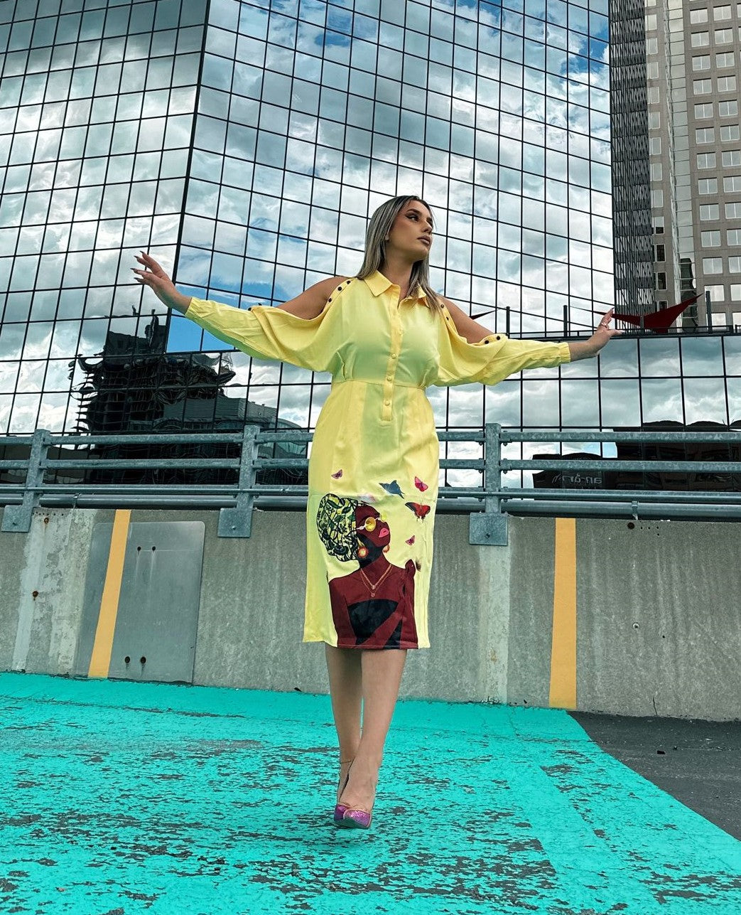 African Art Shirt Dress 2.0