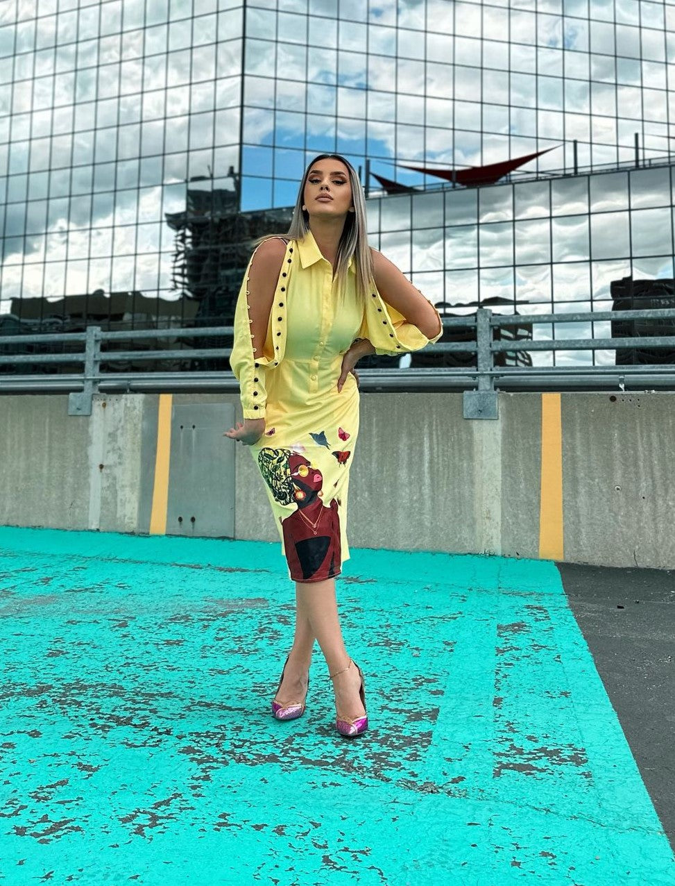 African Art Shirt Dress 2.0