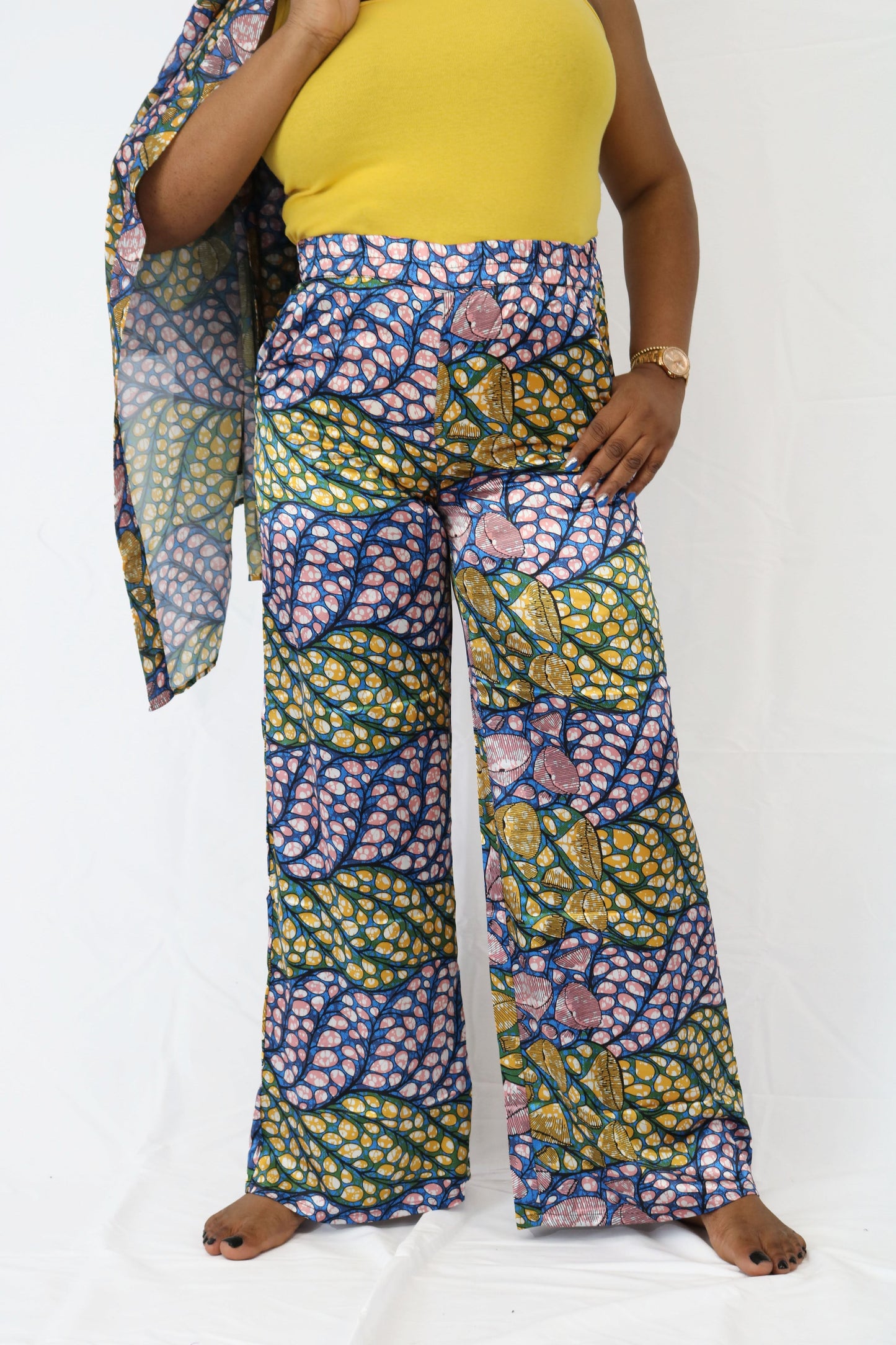 2pcs African Ankara Kimono Set
