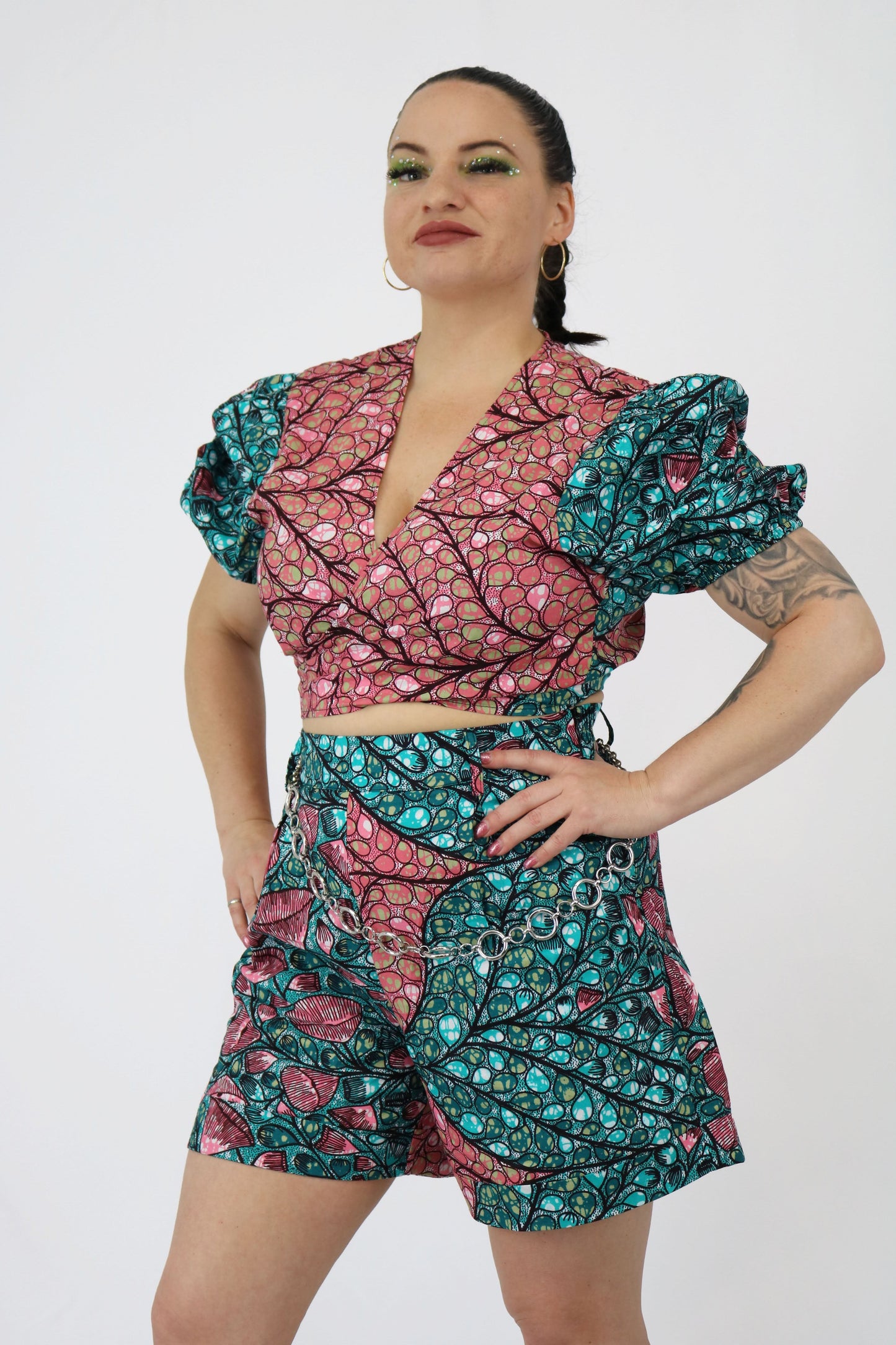 Ankara Crop Top Set