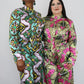 2 PC Feather Cuff Pajamas Set