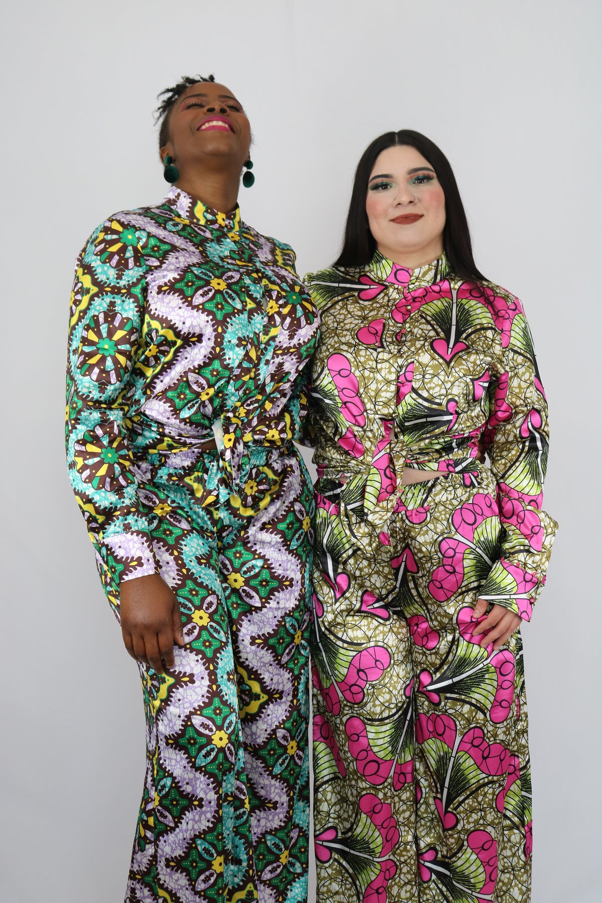 2 PC Feather Cuff Pajamas Set