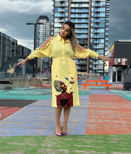 African Art Shirt Dress 2.0