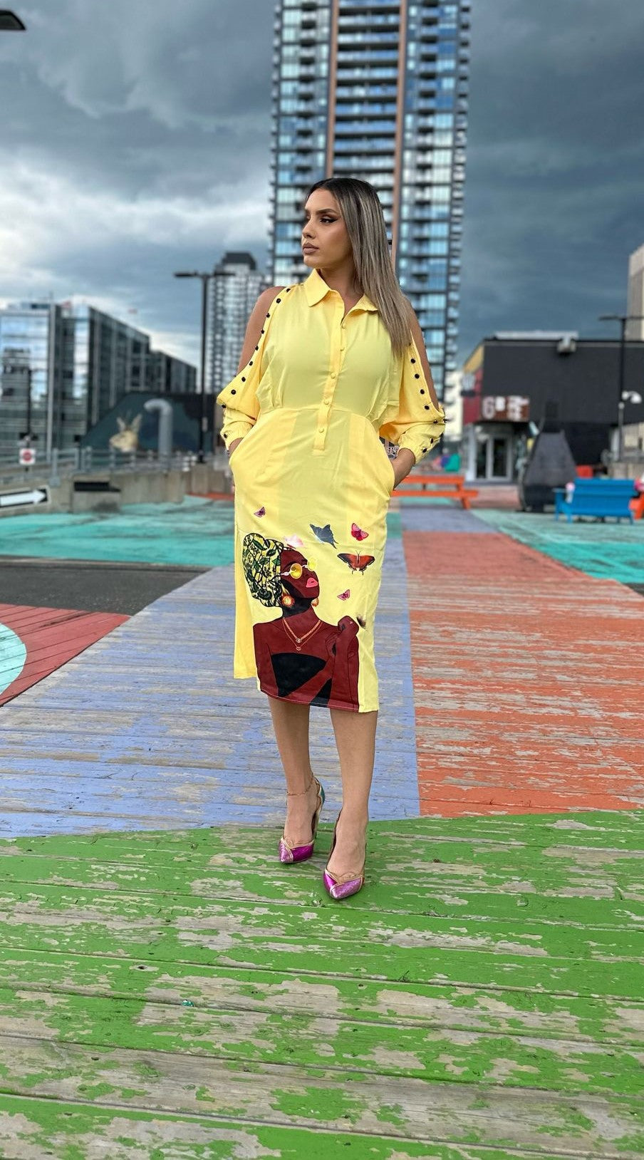 African Art Shirt Dress 2.0