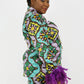 2 PC Feather Cuff Pajamas Set