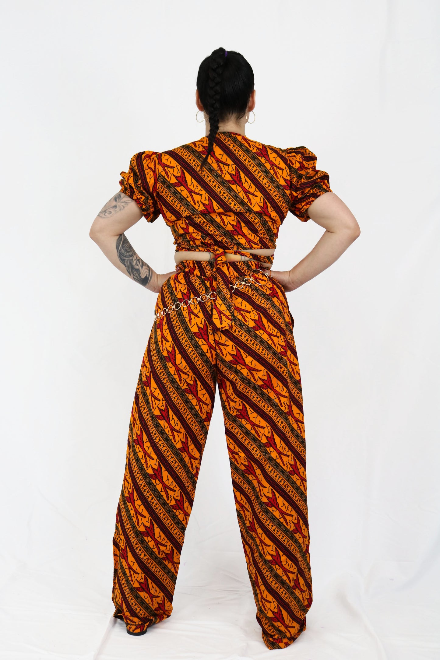 Ankara Crop Top Set