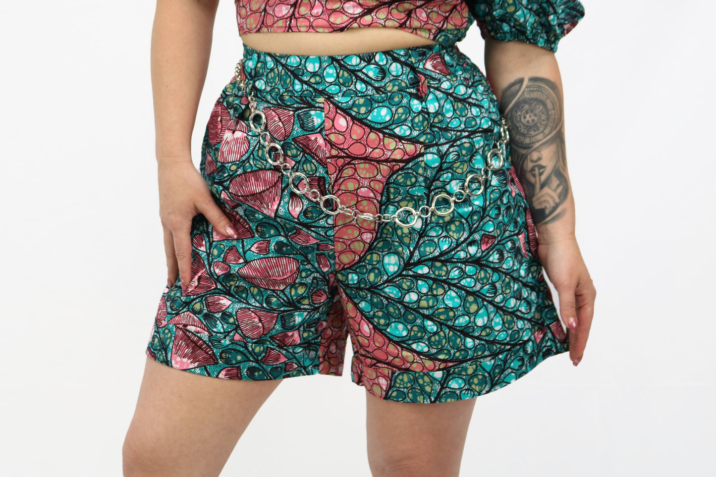 Ankara Crop Top Set