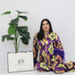 2 PC Feather Cuff Pajamas Set
